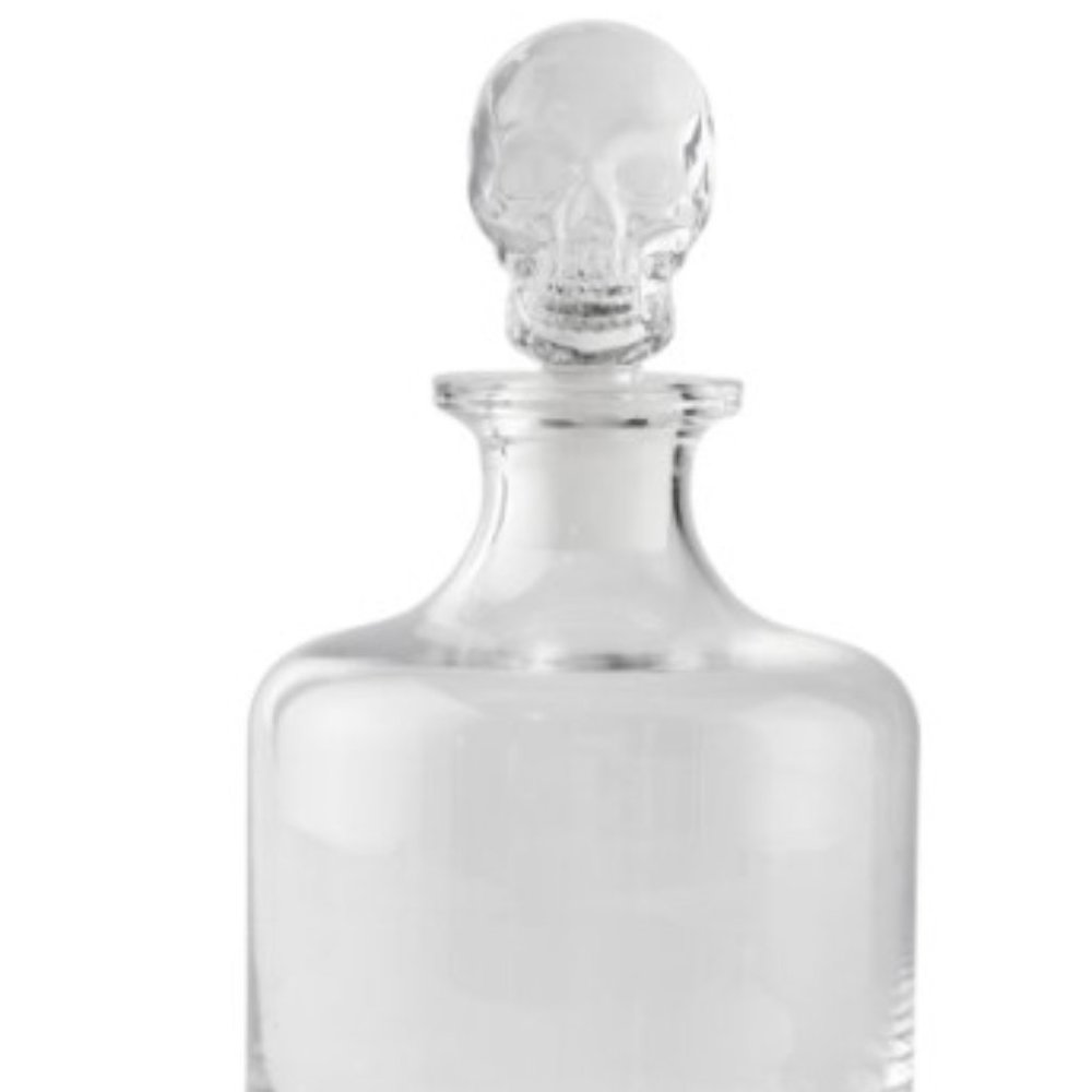 Skull Stopper Halloween Liquor Decanter